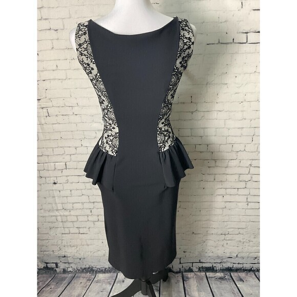 Chiara Boni La Petite Robe Black Silver Sleeveless Cocktail Dress Sz 6 N2 - Picture 4 of 15